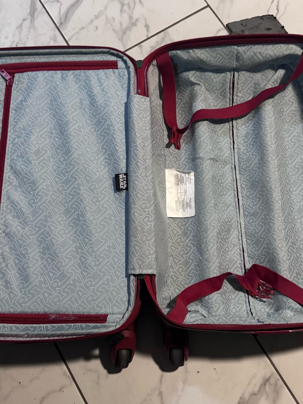 Green Hardshell Carry-On with red Accents - Picture 6 of 11